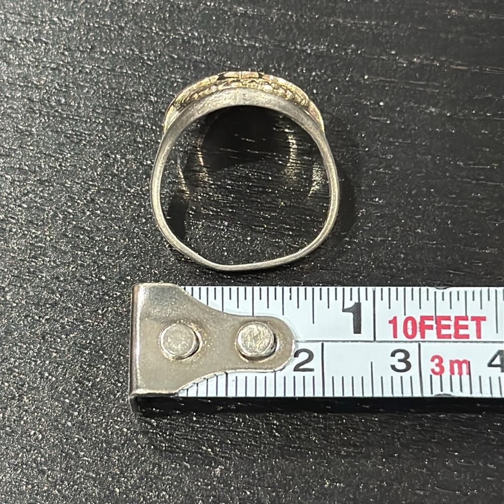 Harley-Davidson Vintage 10K Gold & 925 Silver Harley-Davidson University Ring - Picture 8 of 9